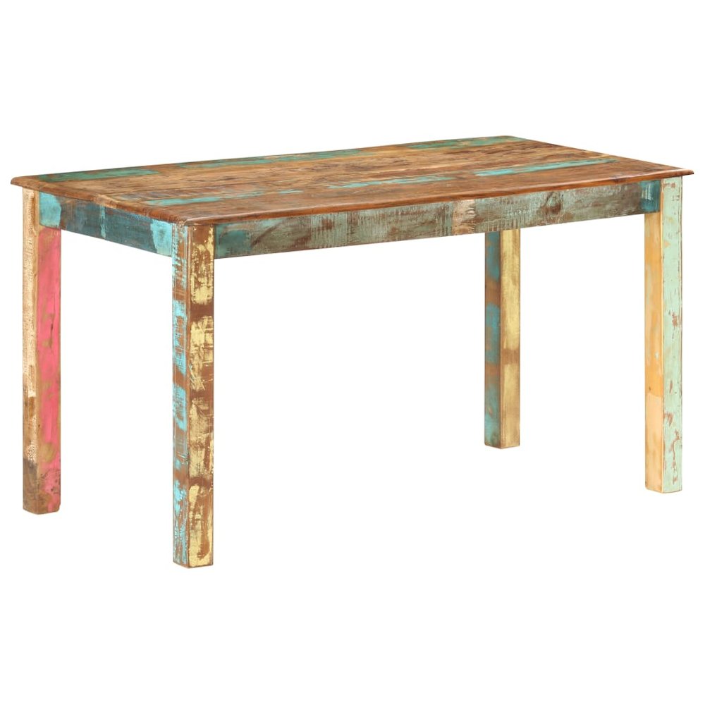 Dining Table Varied, Multicoloured Solid reclaimed wood. Picture 6