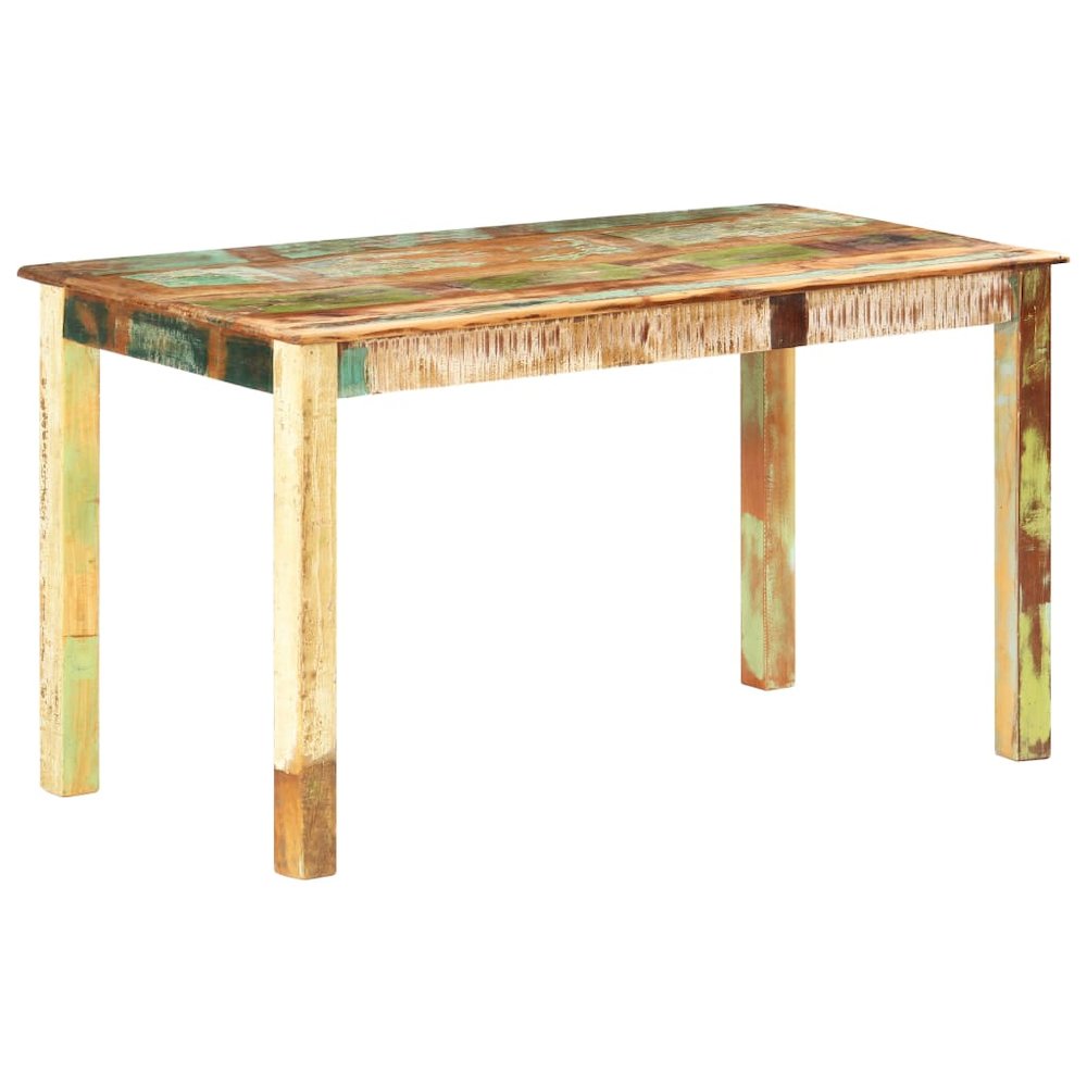 Dining Table Varied, Multicoloured Solid reclaimed wood. Picture 11