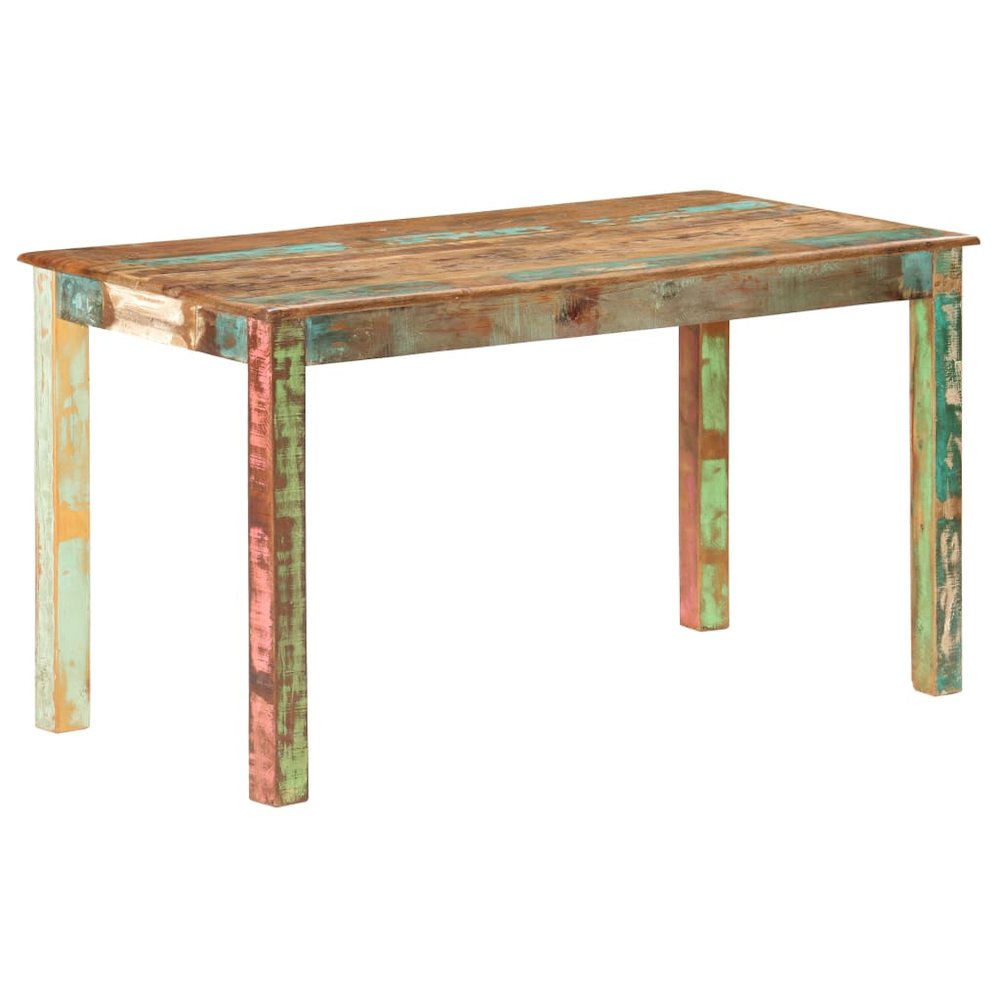 Dining Table Varied, Multicoloured Solid reclaimed wood. Picture 8