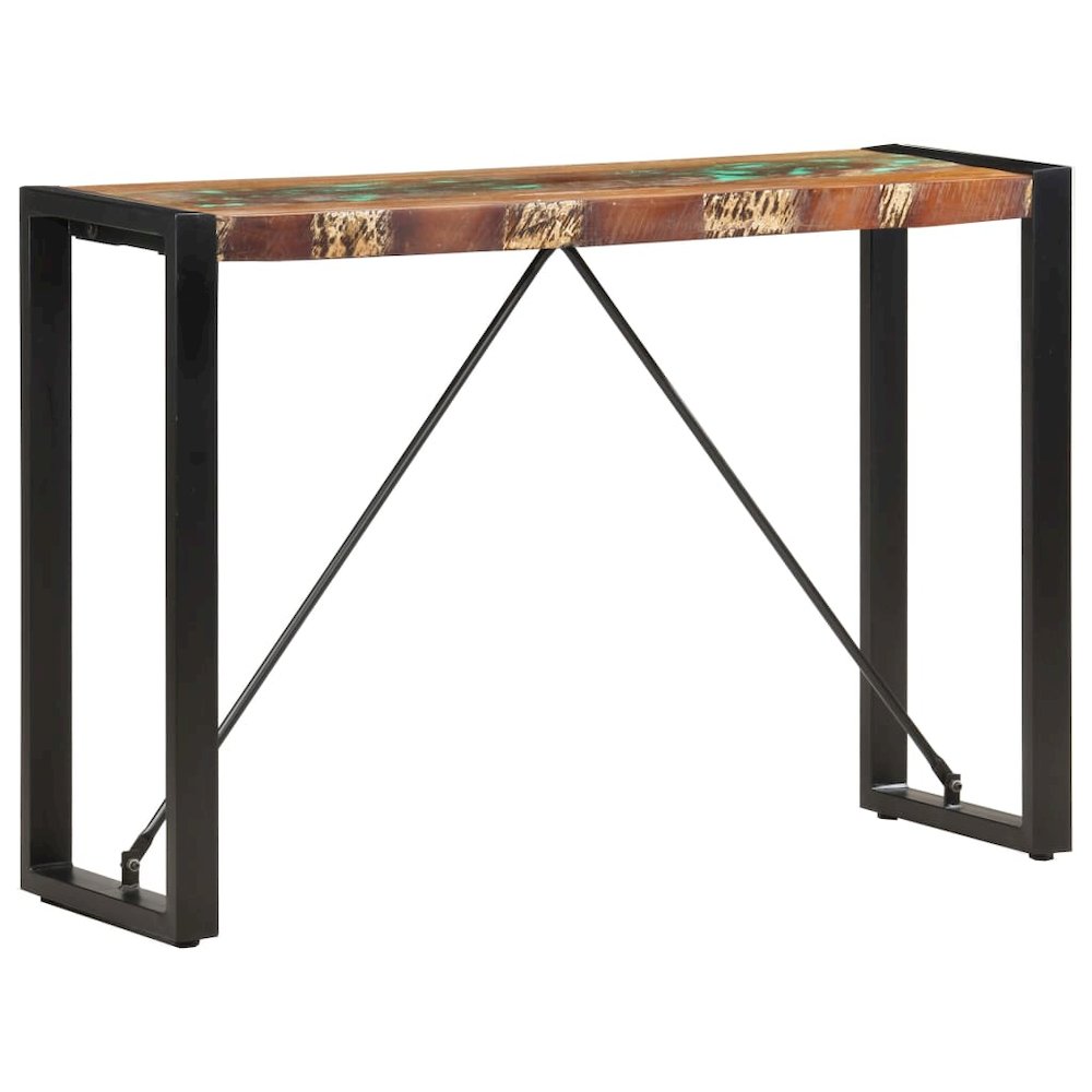 Console Table Multicolor Solid reclaimed wood and steel. Picture 1
