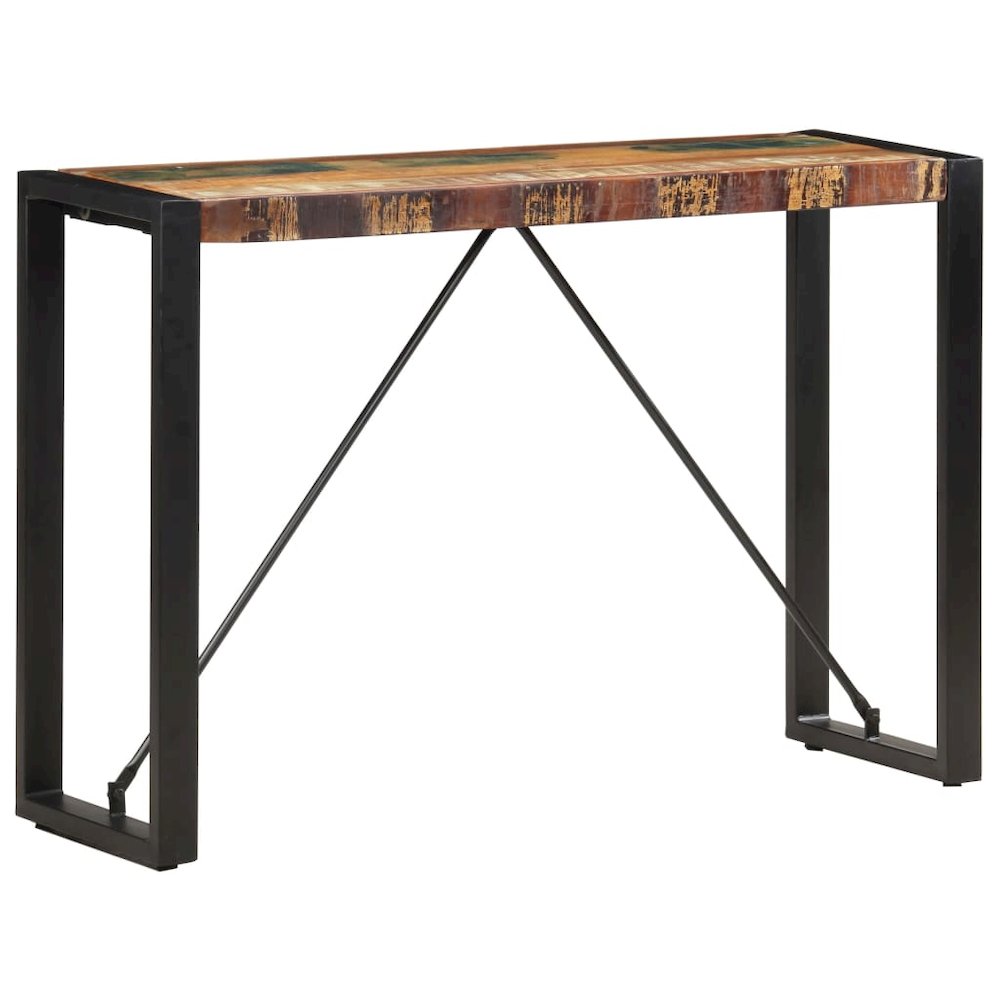 Console Table Multicolor Solid reclaimed wood and steel. Picture 6