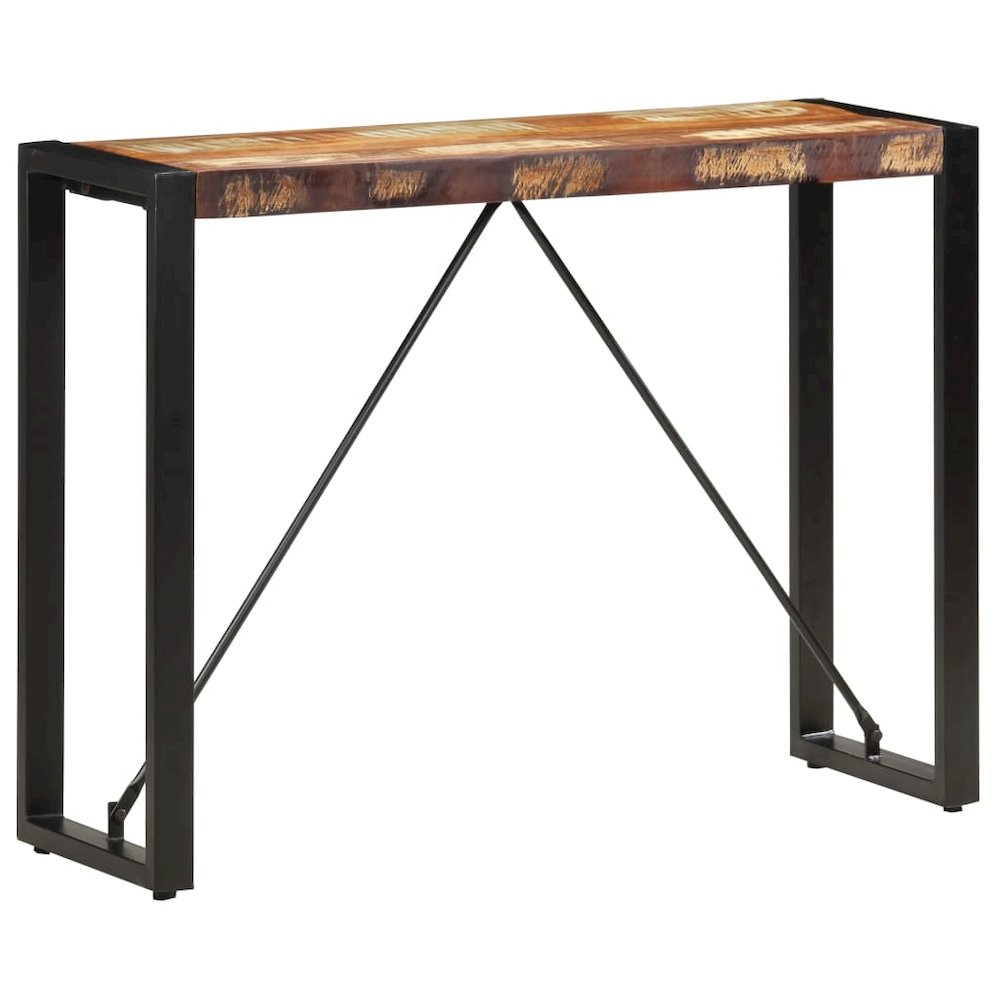 Console Table Multicolor Solid reclaimed wood and steel. Picture 8