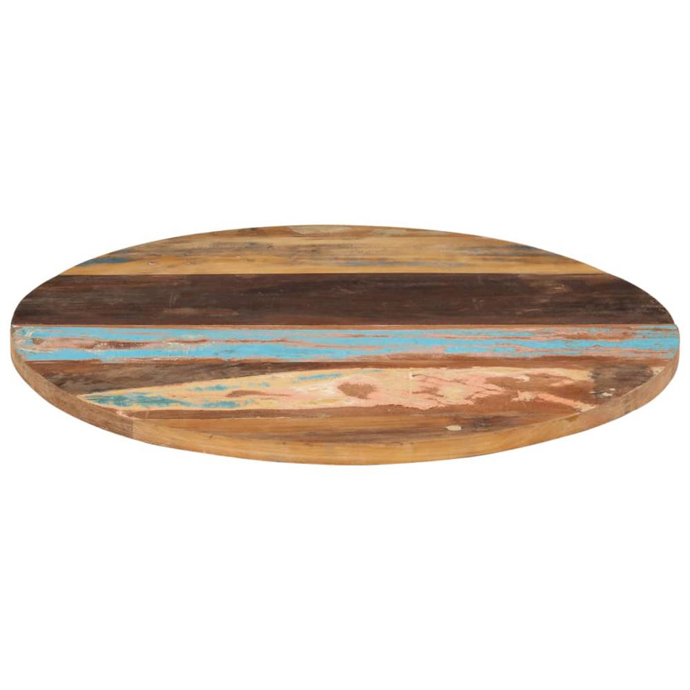 Round Table Top 31.5" 0.98"-1.06" Solid Reclaimed Wood. Picture 1