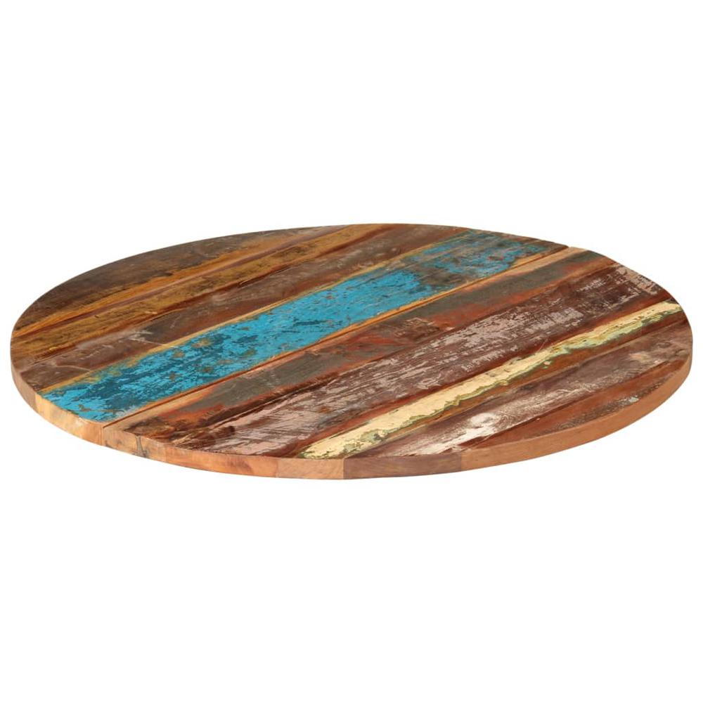 Round Table Top 31.5" 0.98"-1.06" Solid Reclaimed Wood. Picture 7