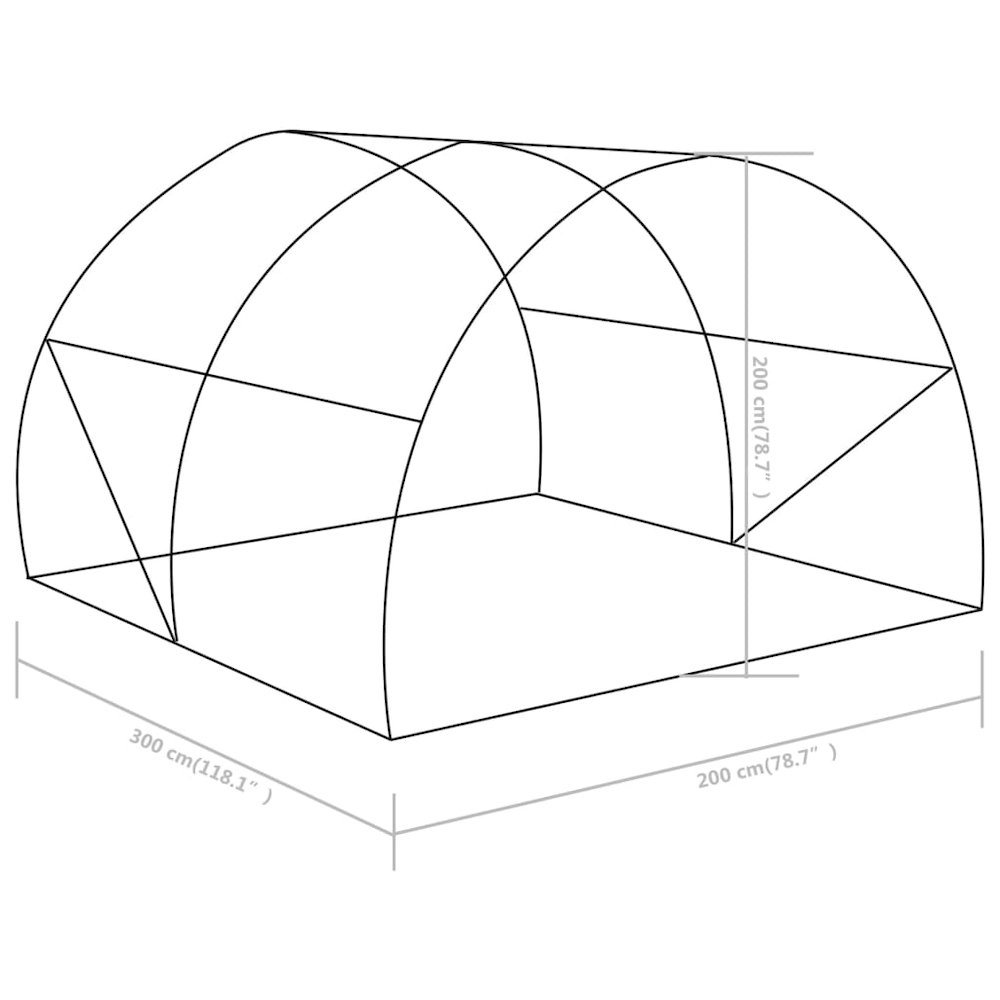 Greenhouse Green Polyethylene mesh fabric, Galvanized steel Medium. Picture 12