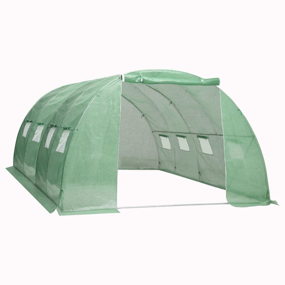 Greenhouse Green PE mesh fabric, galvanized steel 172.2 sq. ft.. Picture 2