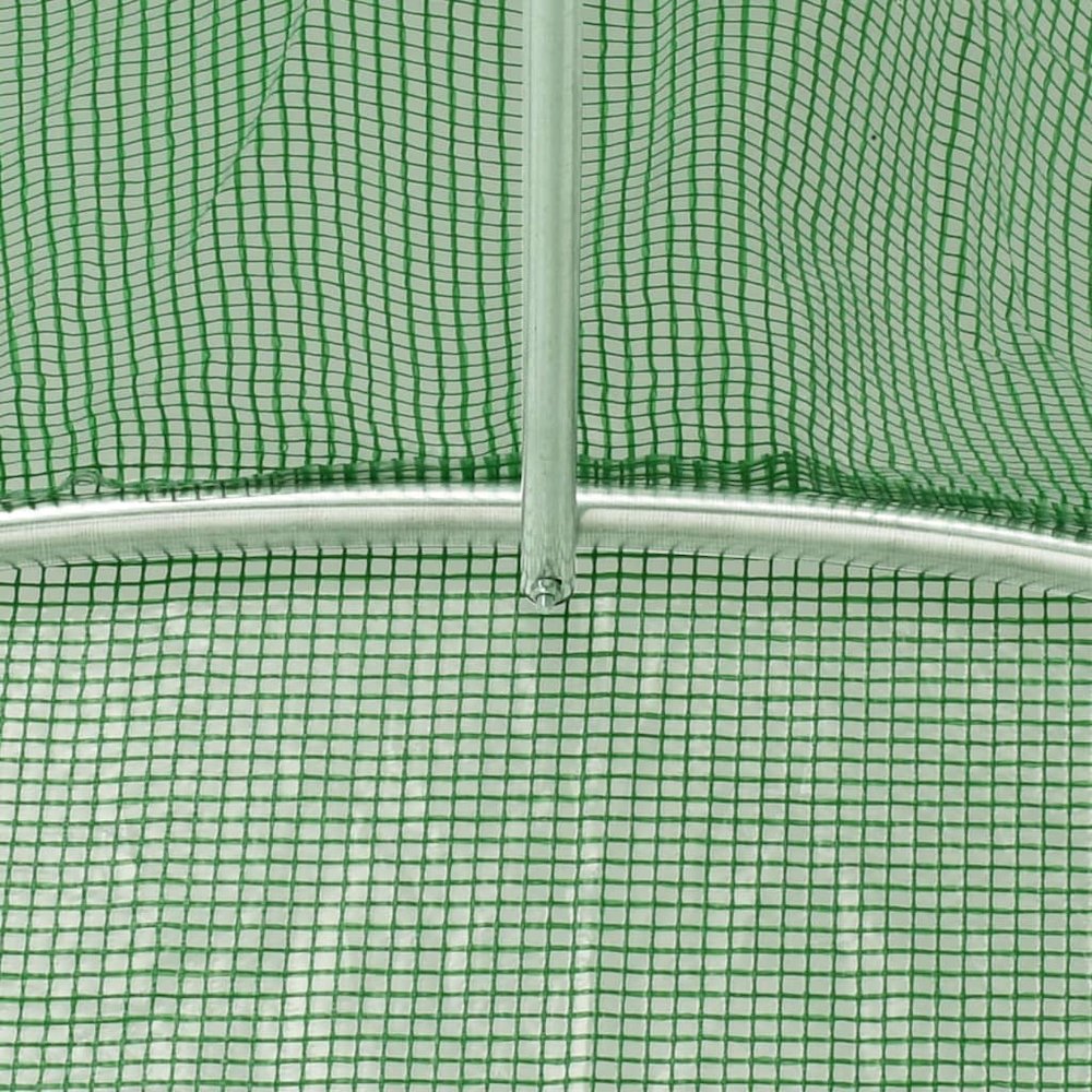Greenhouse Green PE mesh fabric, galvanized steel 172.2 sq. ft.. Picture 8