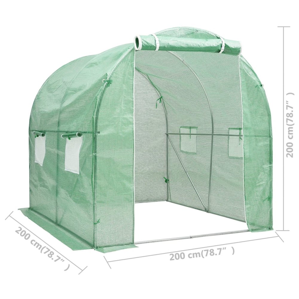 Greenhouse Green Galvanized steel, PE mesh fabric Medium. Picture 11
