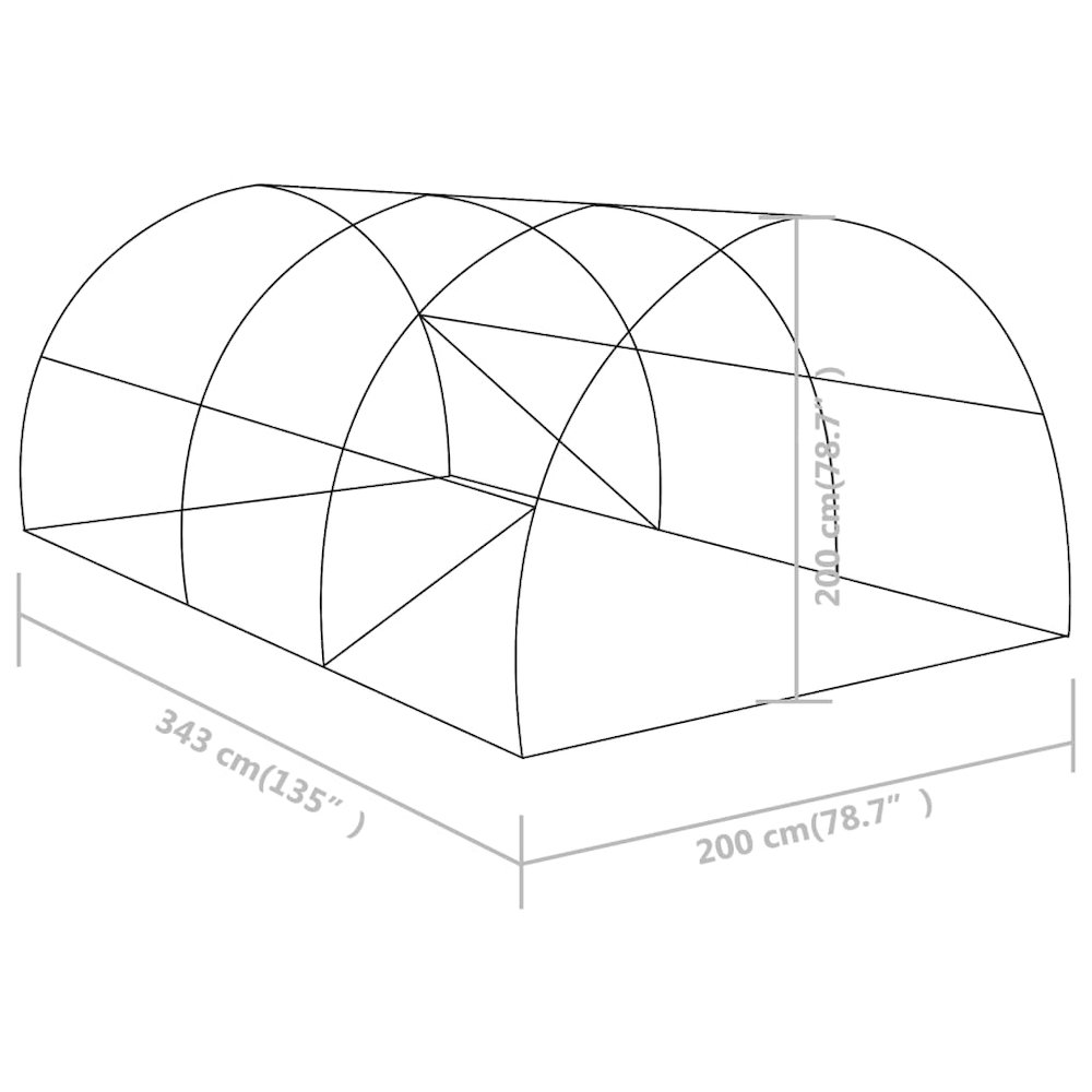 Greenhouse Green Polyethylene mesh fabric, Galvanized steel. Picture 12