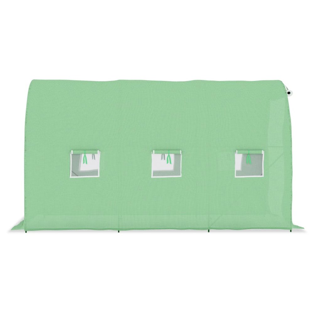 Greenhouse Green Polyethylene mesh fabric, Galvanized steel. Picture 4