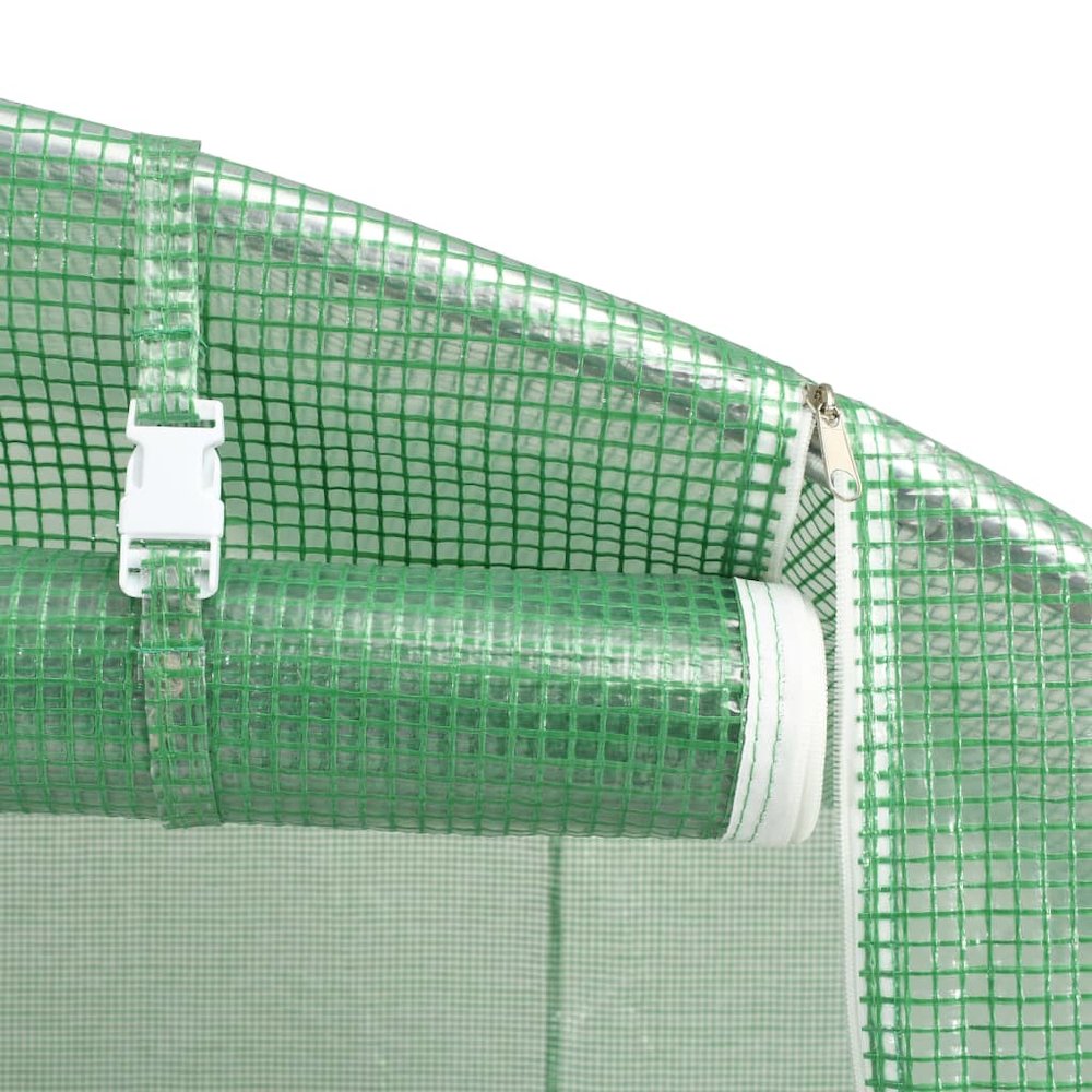 Greenhouse Green Polyethylene mesh fabric, Galvanized steel. Picture 8