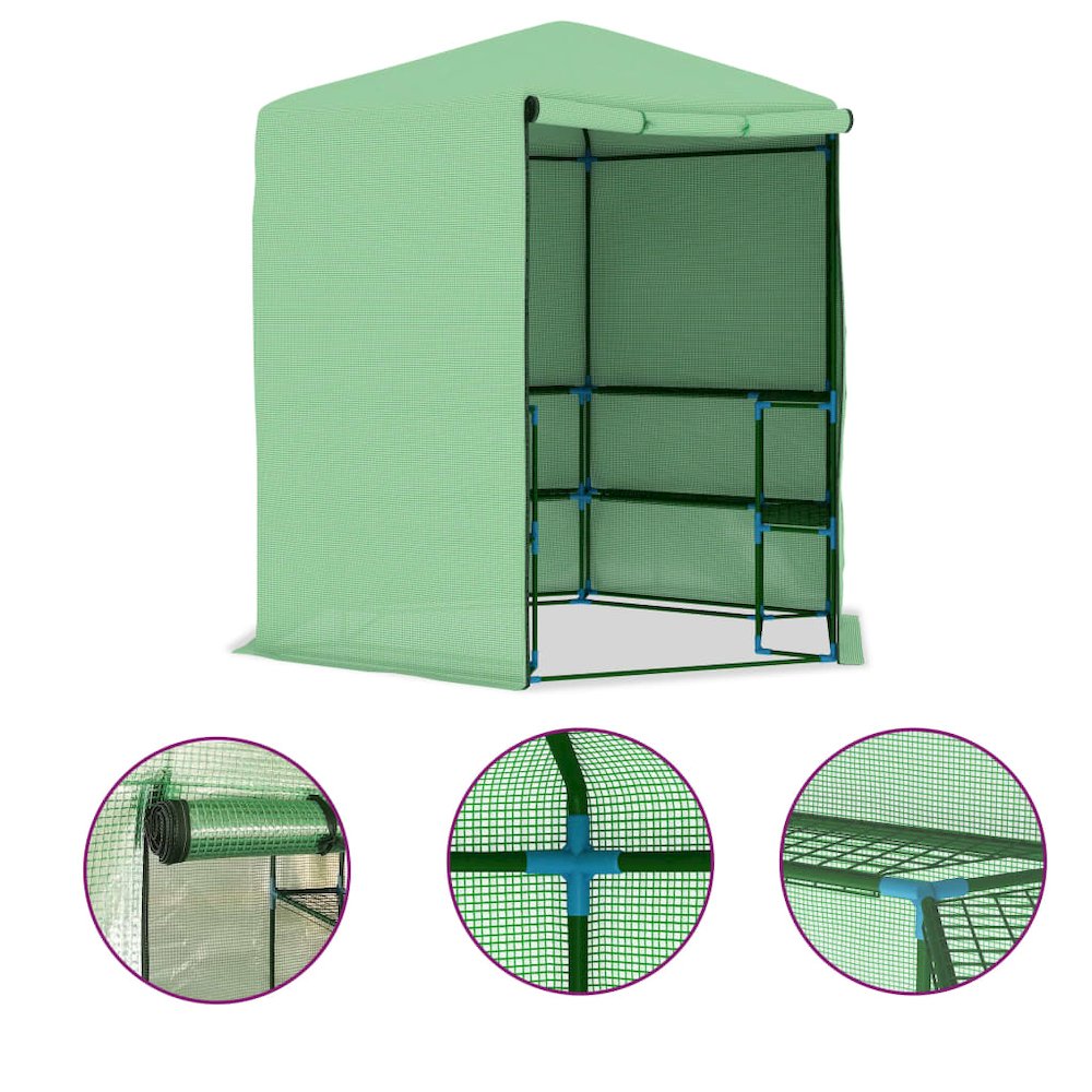 Greenhouse Green PE mesh fabric, powder-coated steel 89.4 x 87.8 in. Picture 2