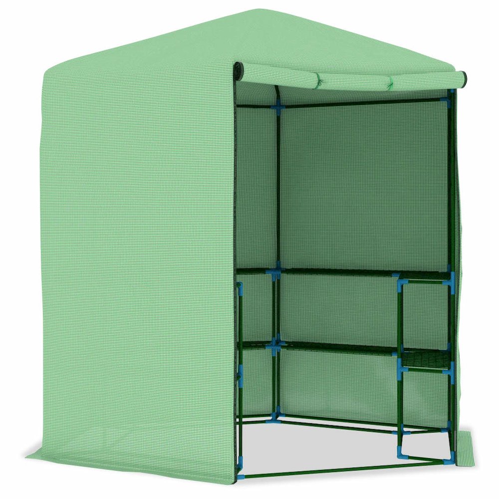 Greenhouse Green PE mesh fabric, powder-coated steel 89.4 x 87.8 in. Picture 3
