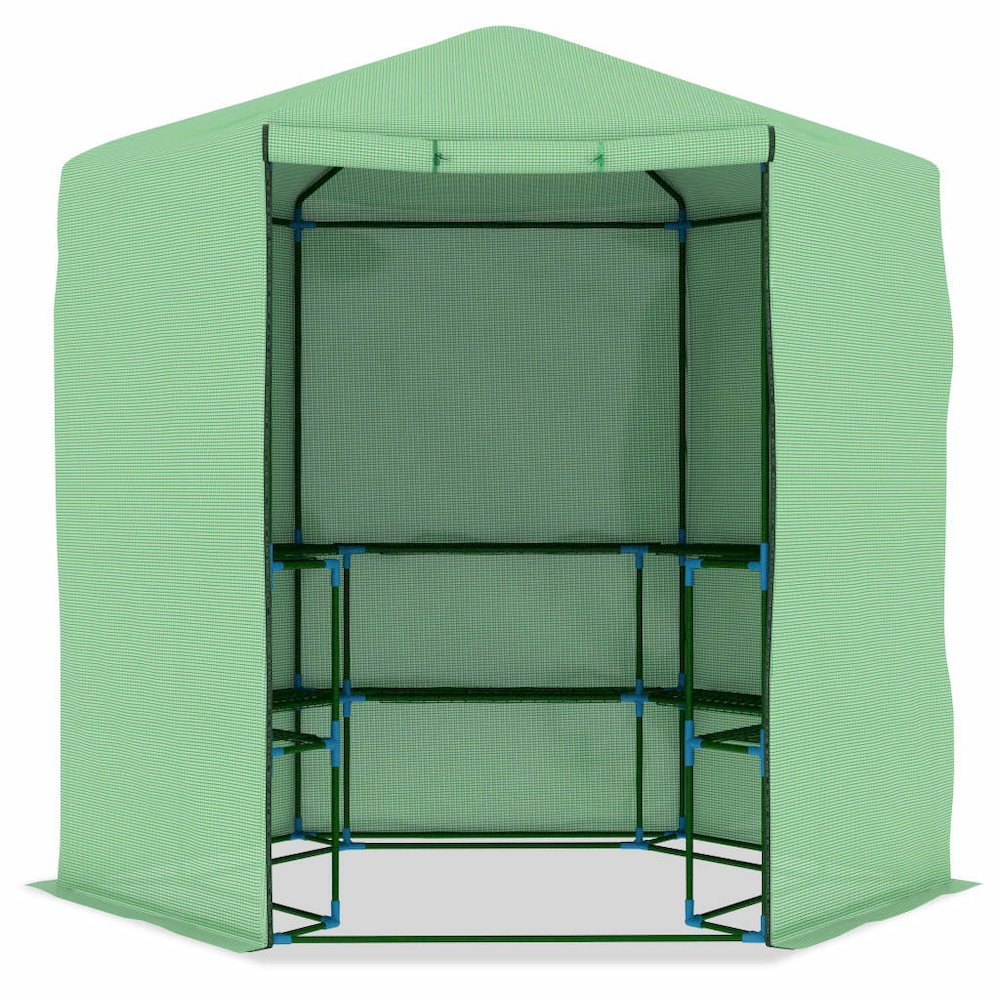 Greenhouse Green PE mesh fabric, powder-coated steel 89.4 x 87.8 in. Picture 4