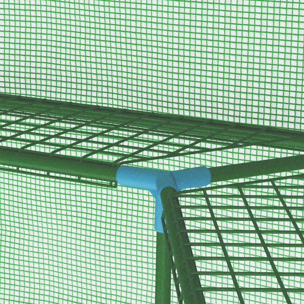 Greenhouse Green PE mesh fabric, powder-coated steel 89.4 x 87.8 in. Picture 8