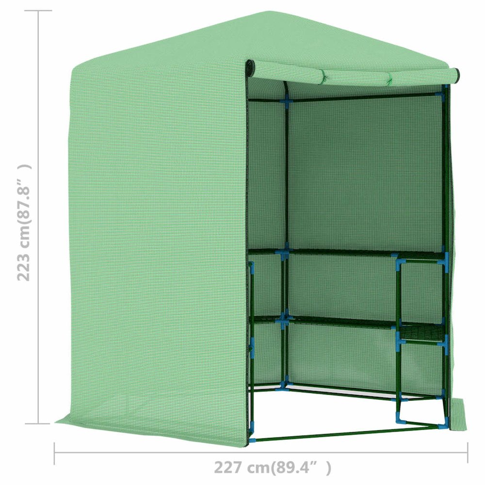 Greenhouse Green PE mesh fabric, powder-coated steel 89.4 x 87.8 in. Picture 10