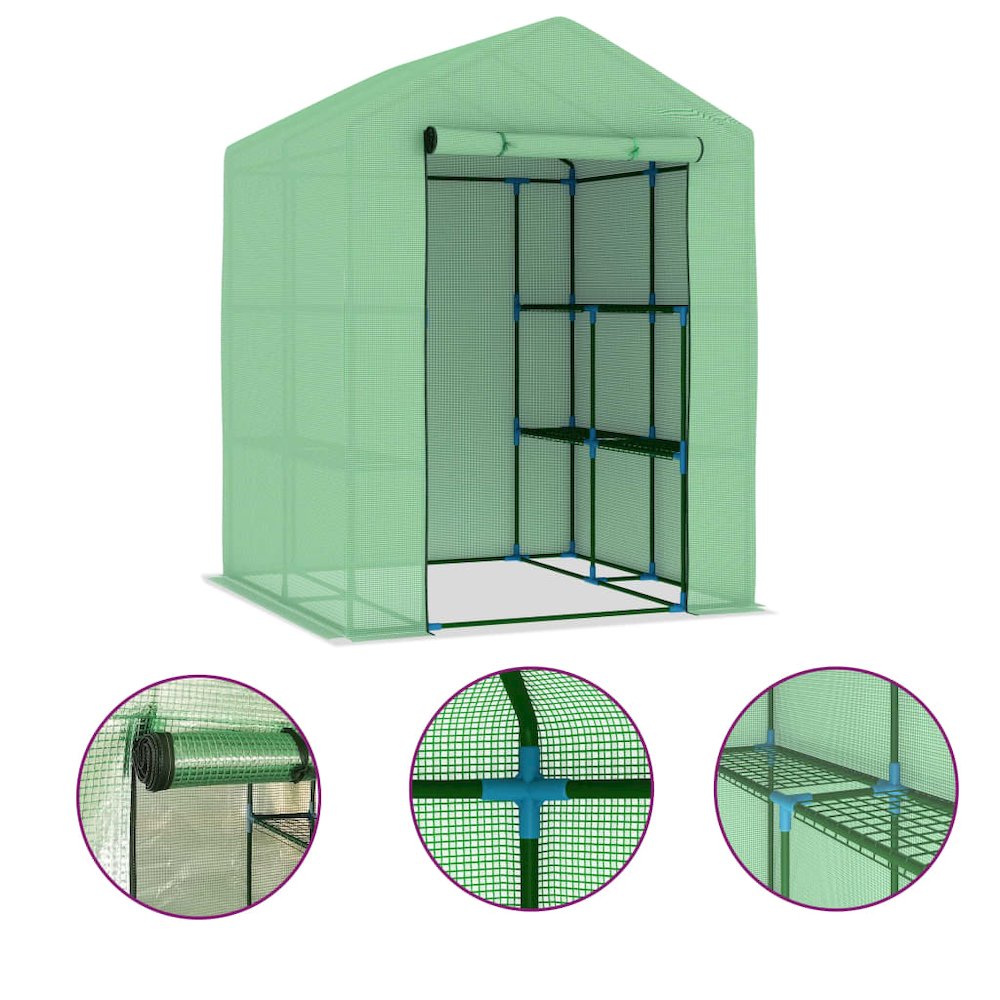 Greenhouse Green Polyethylene mesh fabric Large Shelving. Picture 2