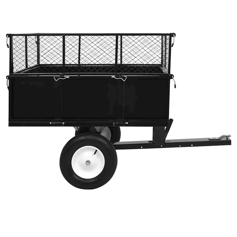 Tipping Trailer Black Steel Large Detachable Tipping Trailer. Picture 5