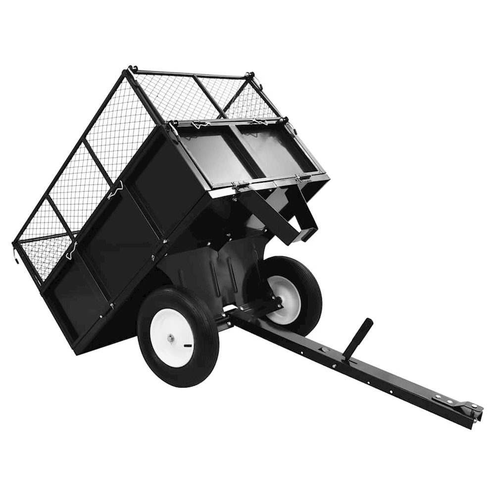 Tipping Trailer Black Steel Large Detachable Tipping Trailer. Picture 7