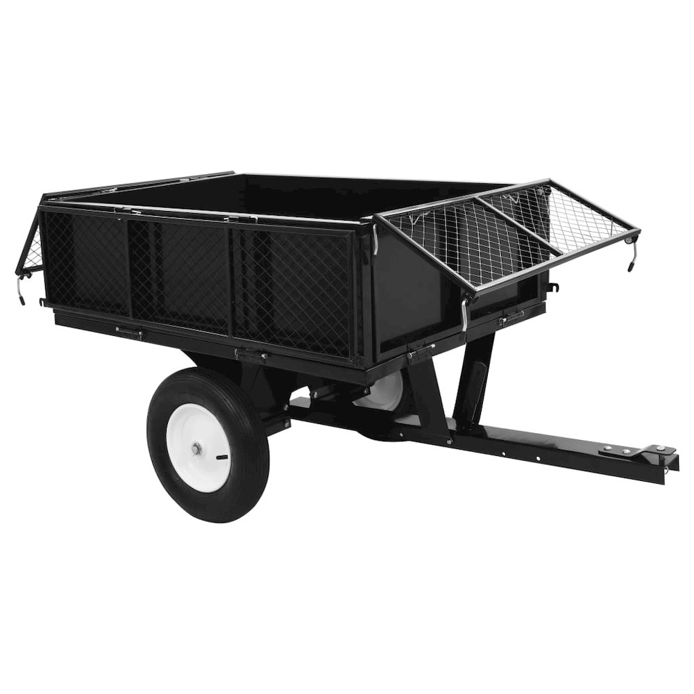 Tipping Trailer Black Steel Large Detachable Tipping Trailer. Picture 8