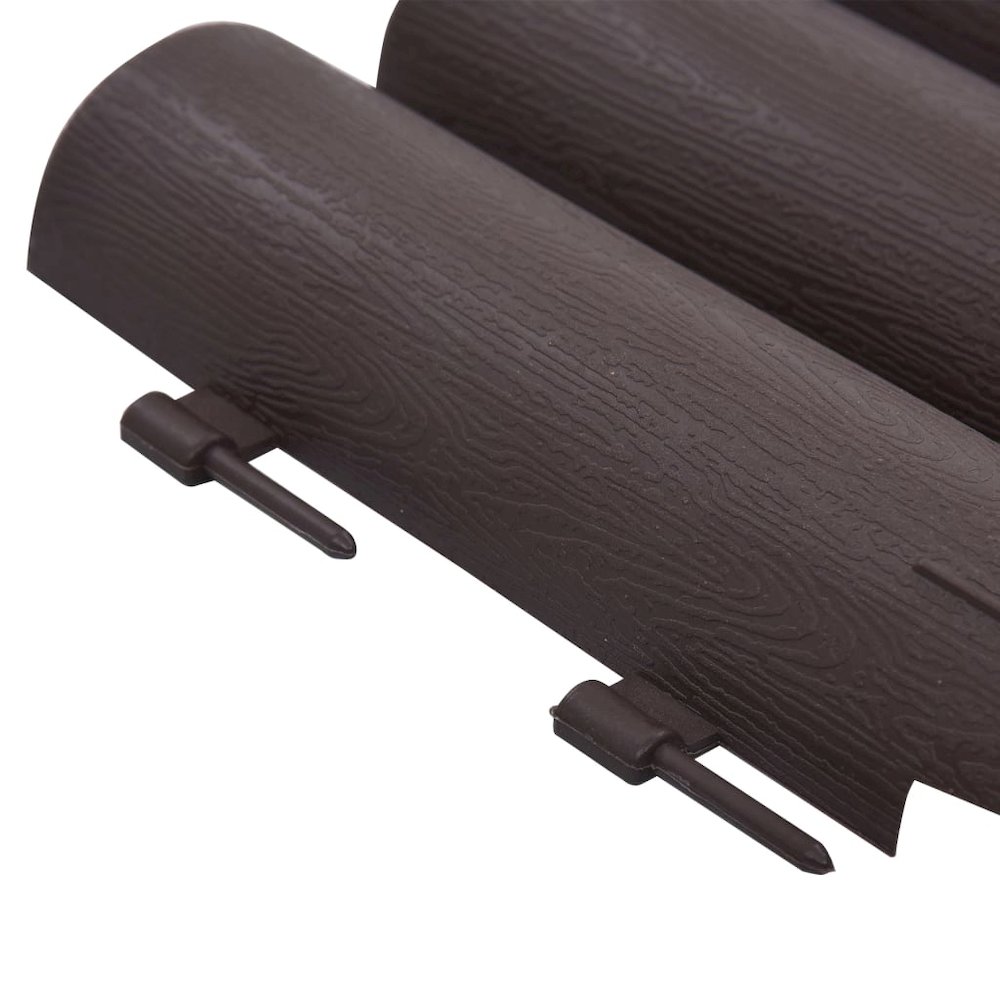 vidaXL Lawn Edgings 36 pcs Brown 393.7" PP, 48620. Picture 5