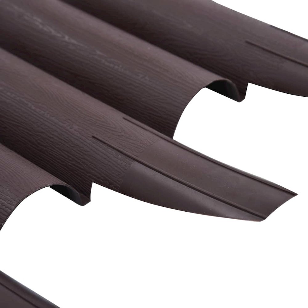 vidaXL Lawn Edgings 36 pcs Brown 393.7" PP, 48620. Picture 6