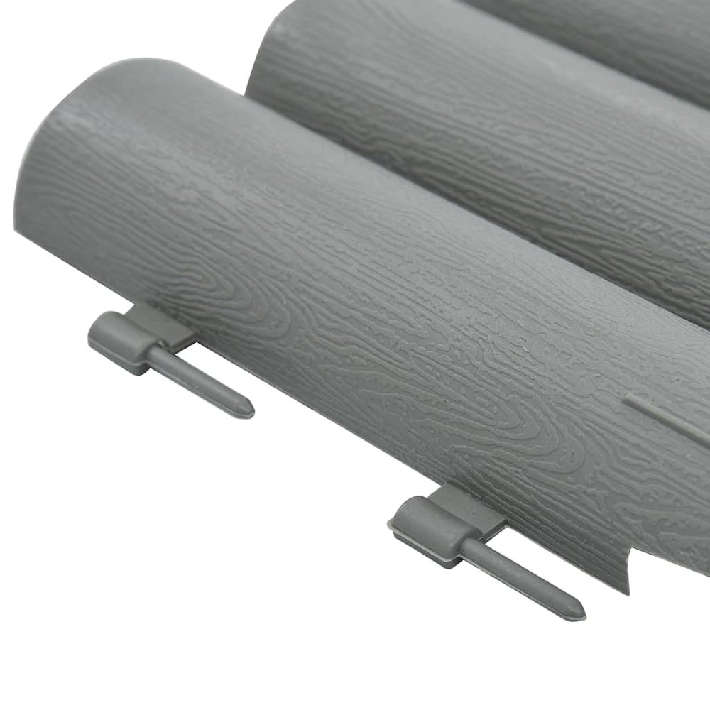 vidaXL Lawn Edgings 36 pcs Gray 393.7" PP, 48621. Picture 5