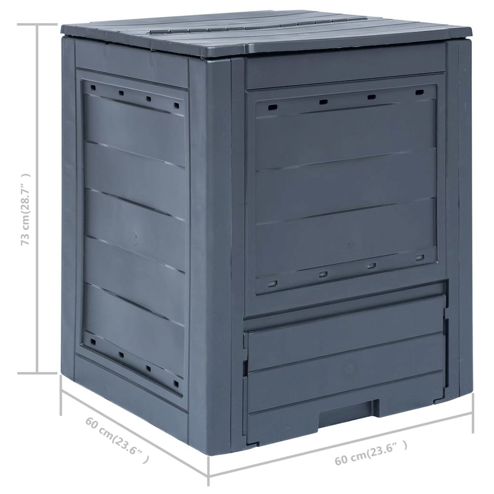 Garden Composter Grey Plastic 137.1 gal UV-resistant materials. Picture 7