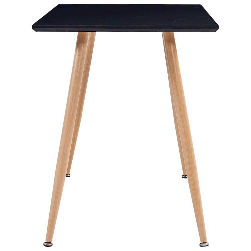 Dining Table Black and Oak MDF and Steel. Picture 3