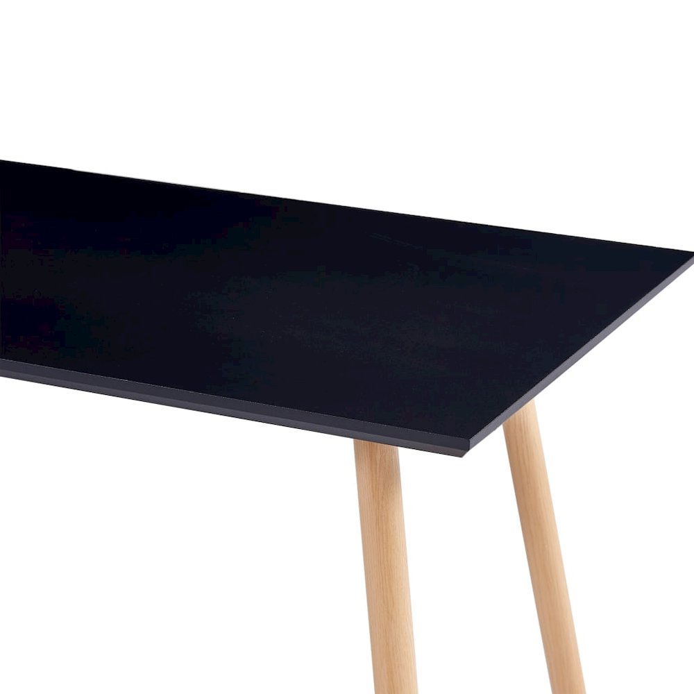 Dining Table Black and Oak MDF and Steel. Picture 4