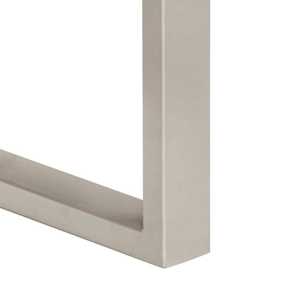 Dining Table Acacia wood grain and silver legs. Picture 10