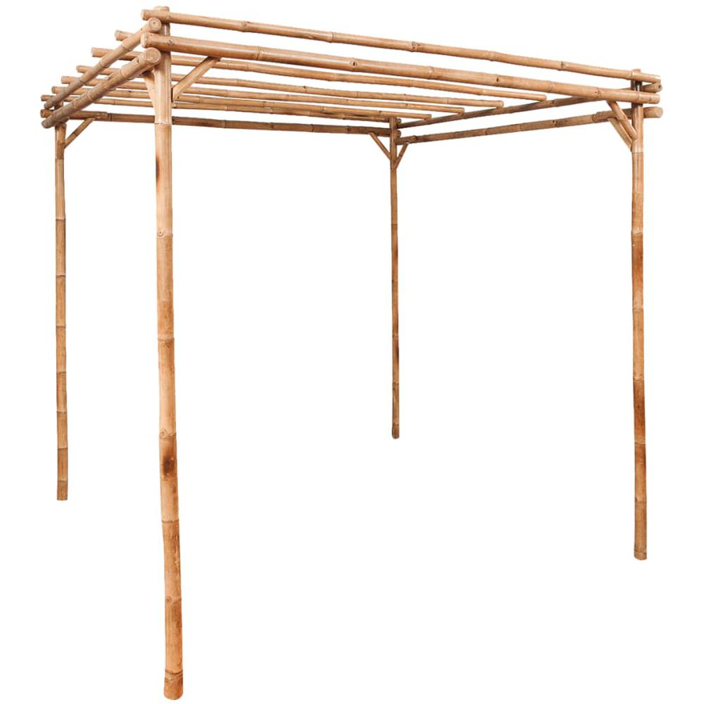 Pergola Natural Bamboo 67.0 x 67.0 x 86.6 in Tough Pergola. Picture 1