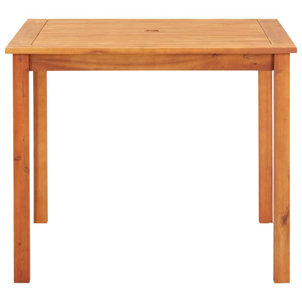 Outdoor Dining Set Brown frame Solid Acacia wood 3 Piece. Picture 7