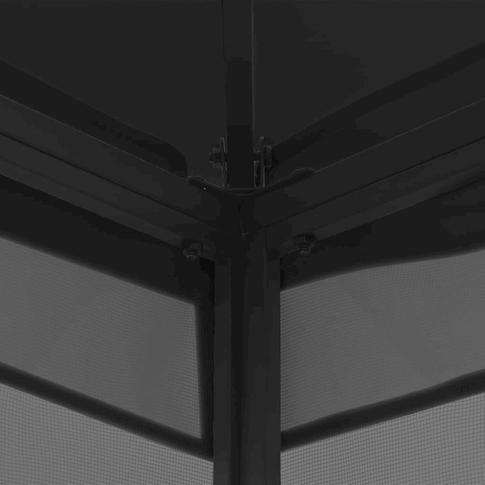 vidaXL Gazebo with Nets 9.8'x13.1'x8.7' Anthracite. Picture 5