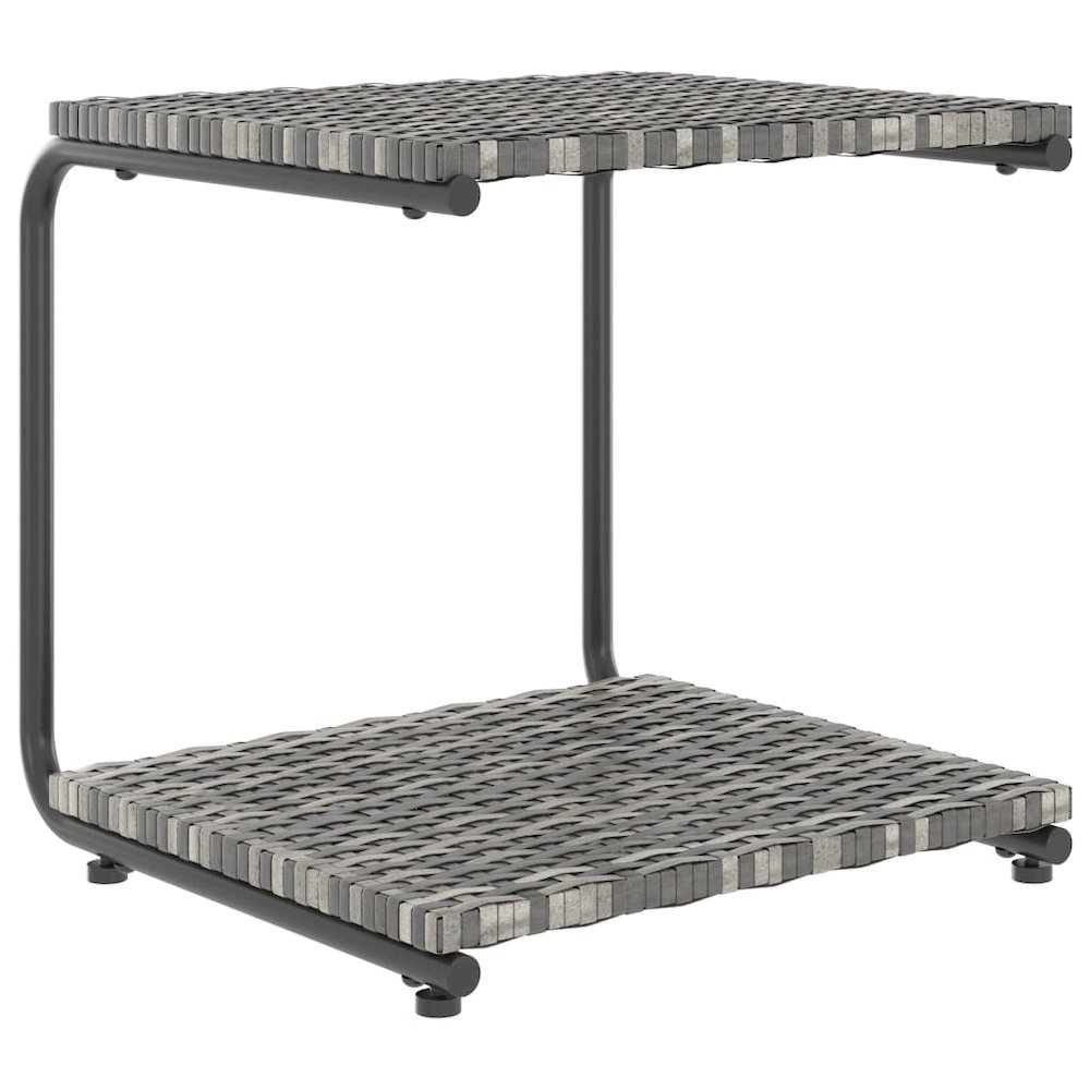 Sun Lounger Grey Rattan and Dark Grey Cushion. Picture 7