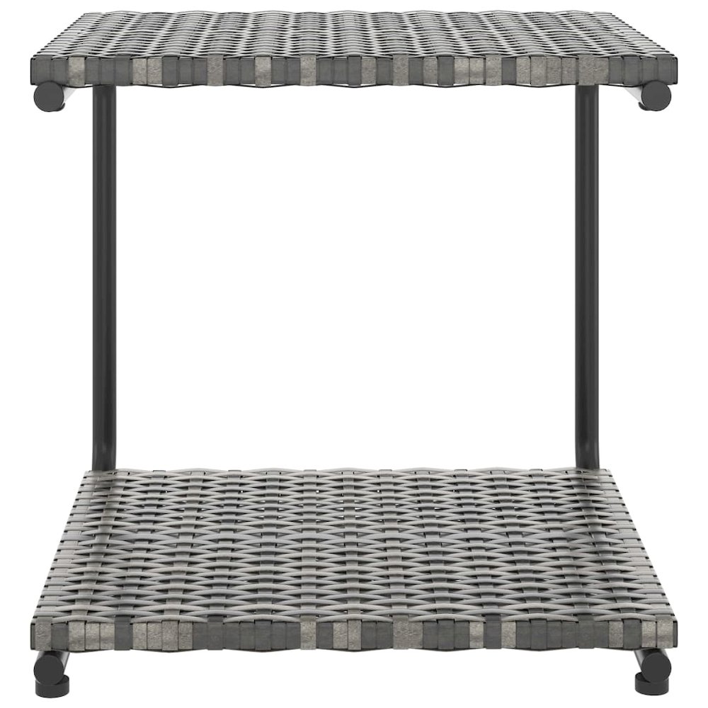 Sun Lounger Grey Rattan and Dark Grey Cushion. Picture 8