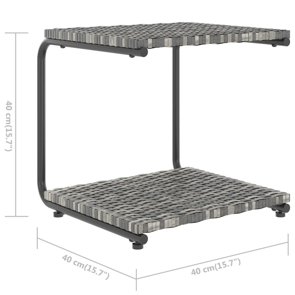 Sun Lounger Grey Rattan and Dark Grey Cushion. Picture 10