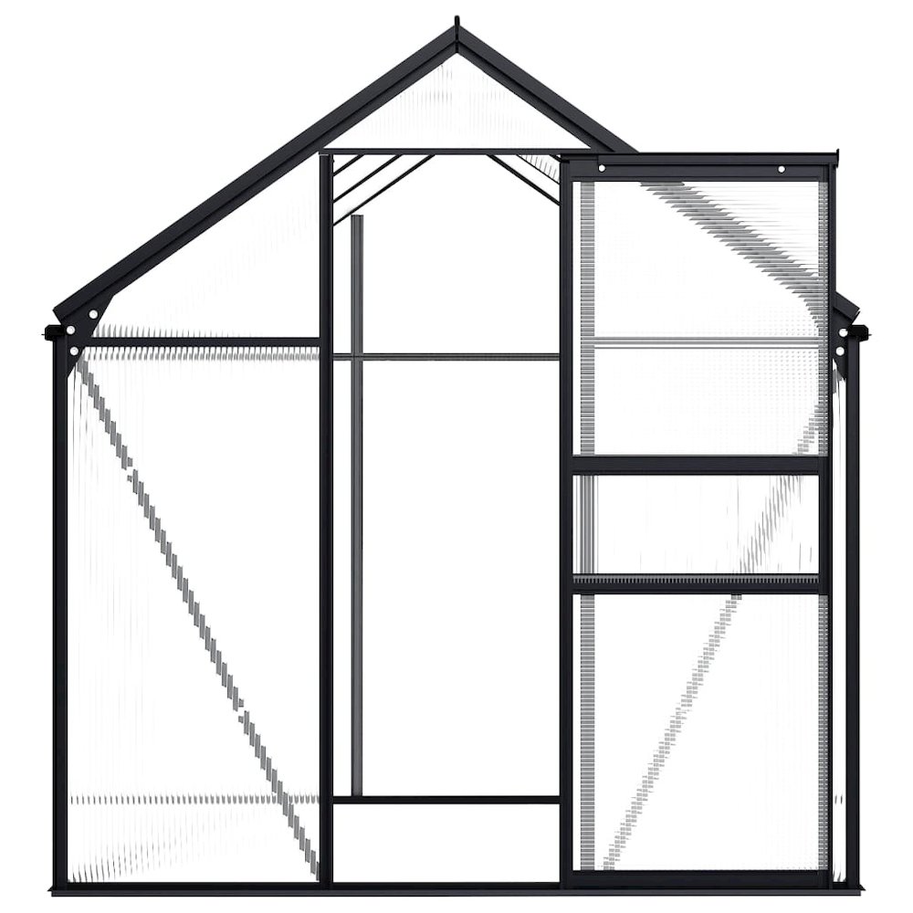 Greenhouse Anthracite and transparent Aluminum, Polycarbonate Large. Picture 3