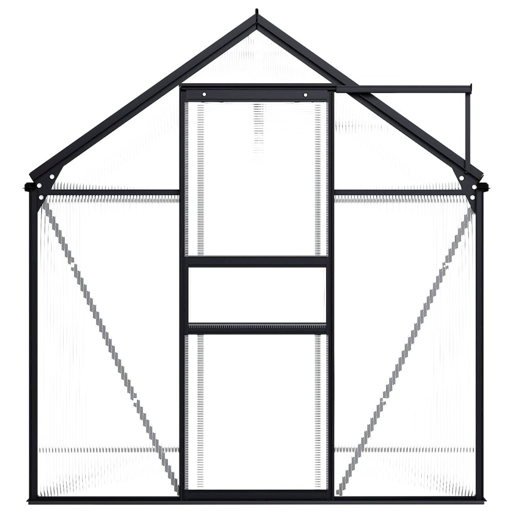 Greenhouse Anthracite and transparent Aluminum, Polycarbonate Large. Picture 4