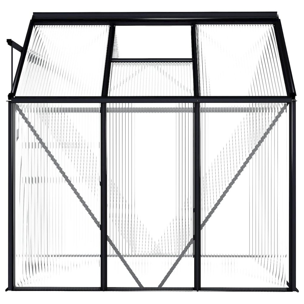 Greenhouse Anthracite and transparent Aluminum, Polycarbonate Large. Picture 5