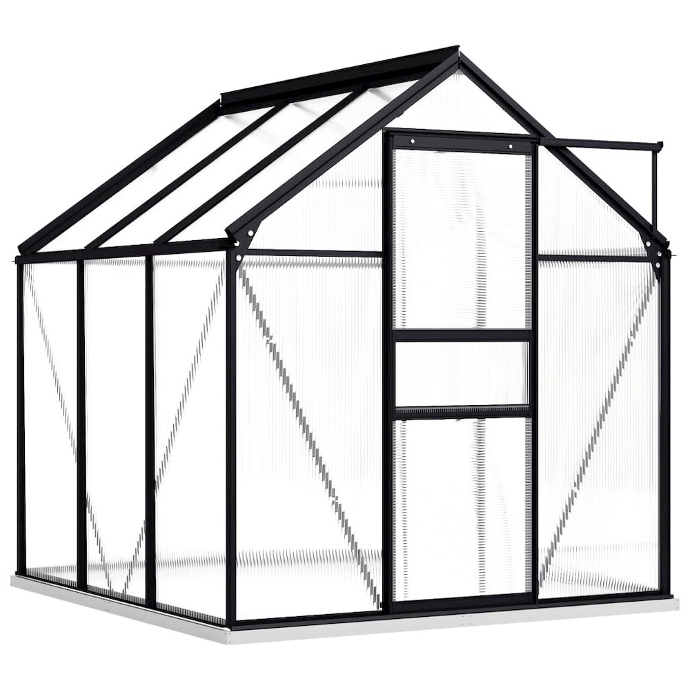Greenhouse Anthracite and Transparent Aluminum and Polycarbonate. Picture 2