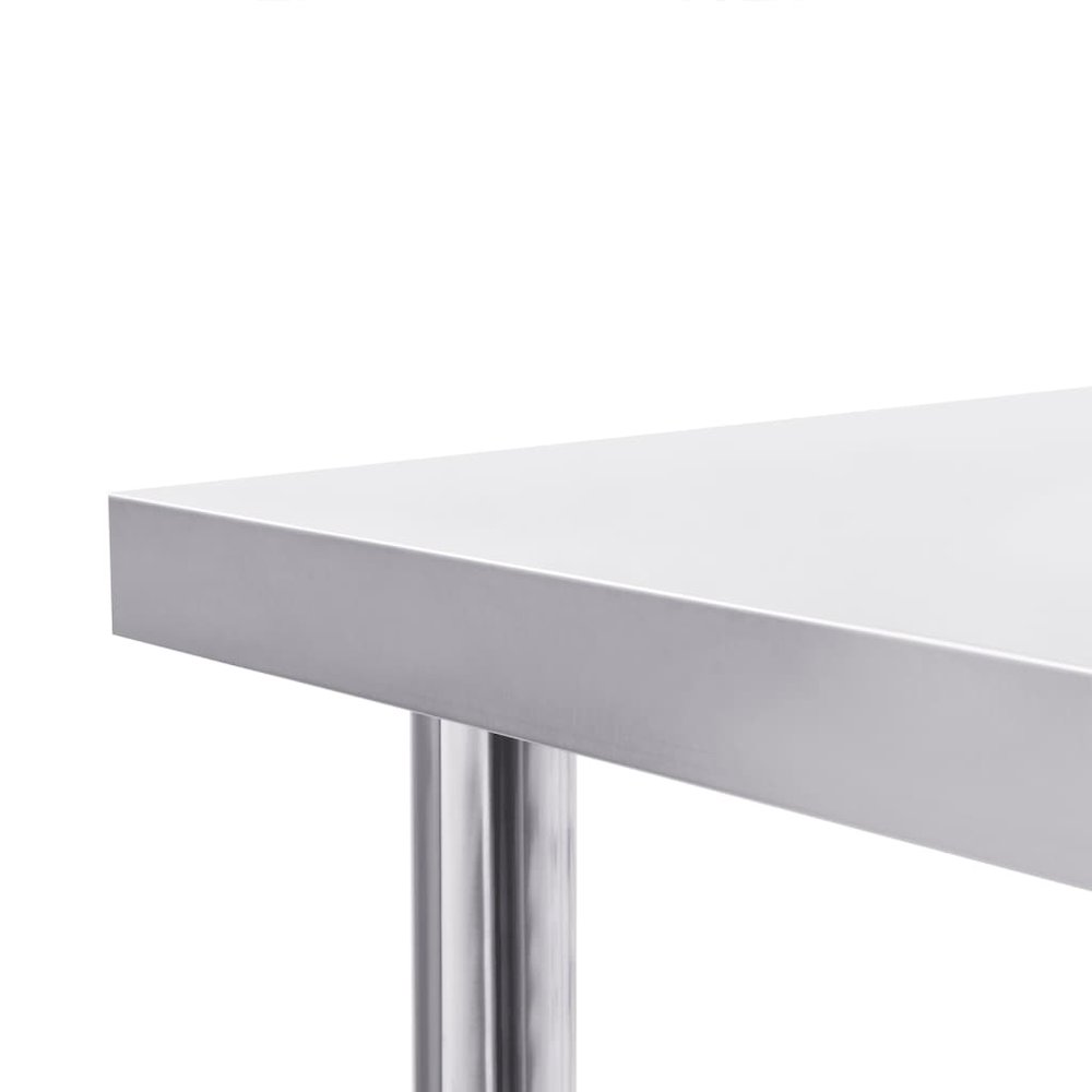 vidaXL Kitchen Work Table 23.6"x23.6"x33.5" Stainless Steel, 51184. Picture 5