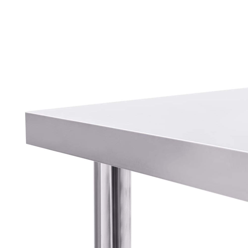 vidaXL Kitchen Work Table 39.4"x23.6"x33.5" Stainless Steel, 51188. Picture 5