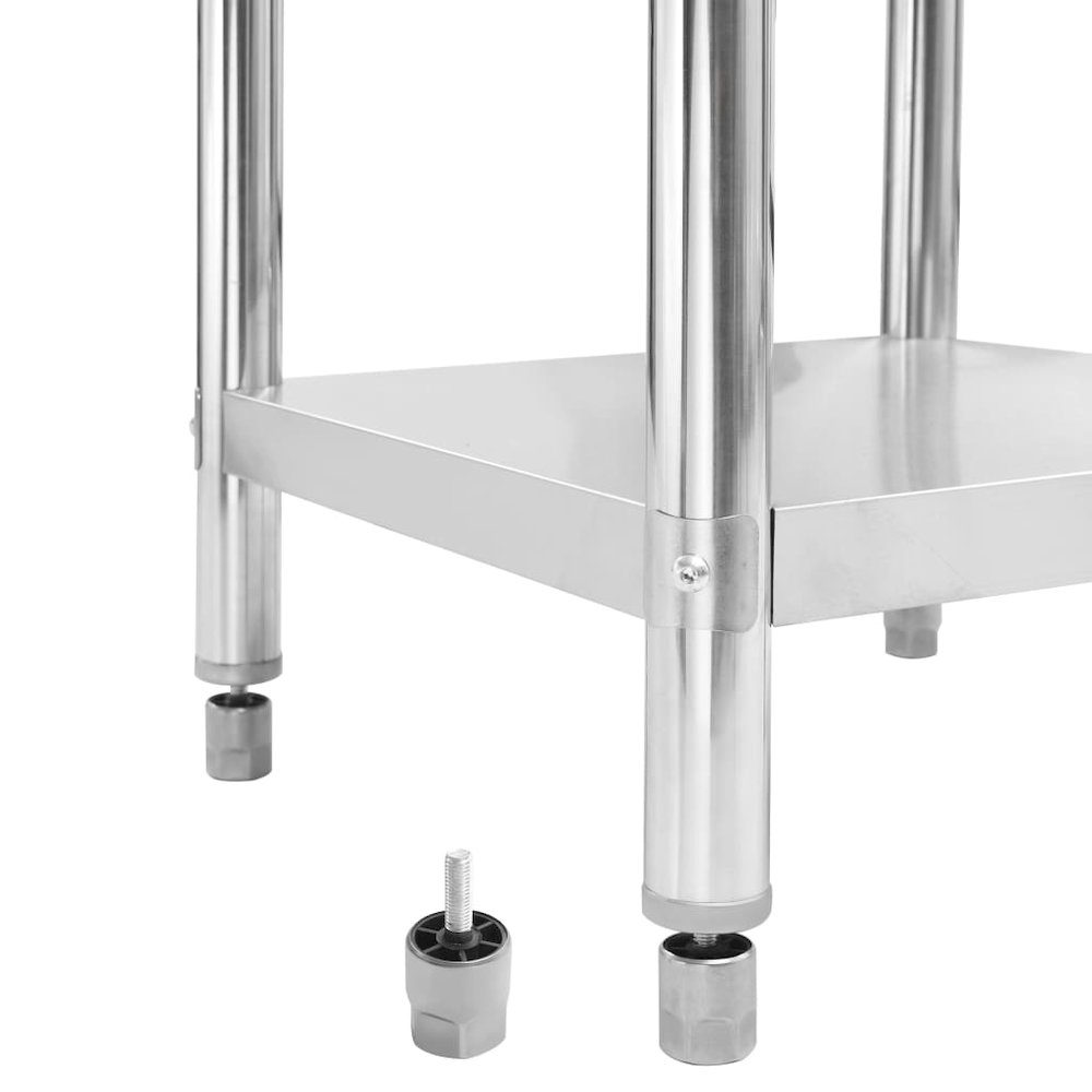 vidaXL Kitchen Work Table 39.4"x23.6"x33.5" Stainless Steel, 51188. Picture 6