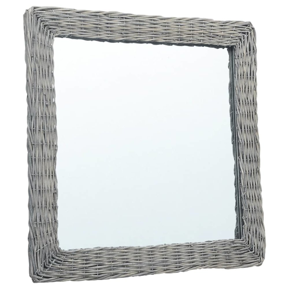 Mirror Natural Wicker, Glass 19.7 x 19.7 in Decorative Inlays. Picture 2