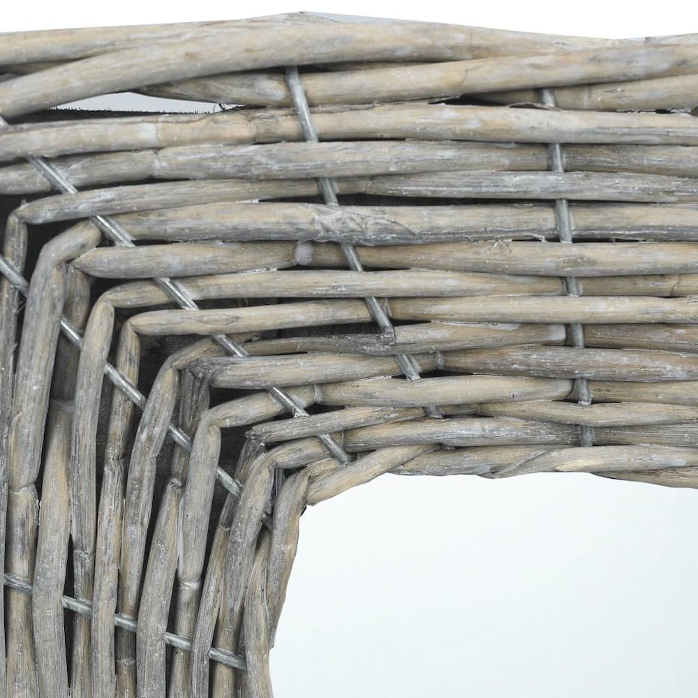 Mirror Natural Wicker, Glass 19.7 x 19.7 in Decorative Inlays. Picture 3