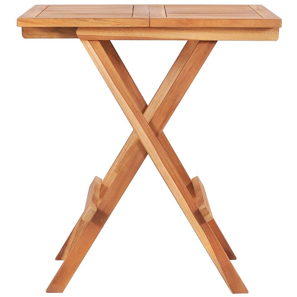 Bistro Table Natural Teak Solid teak wood 23.6x23.6x25.6 in. Picture 2