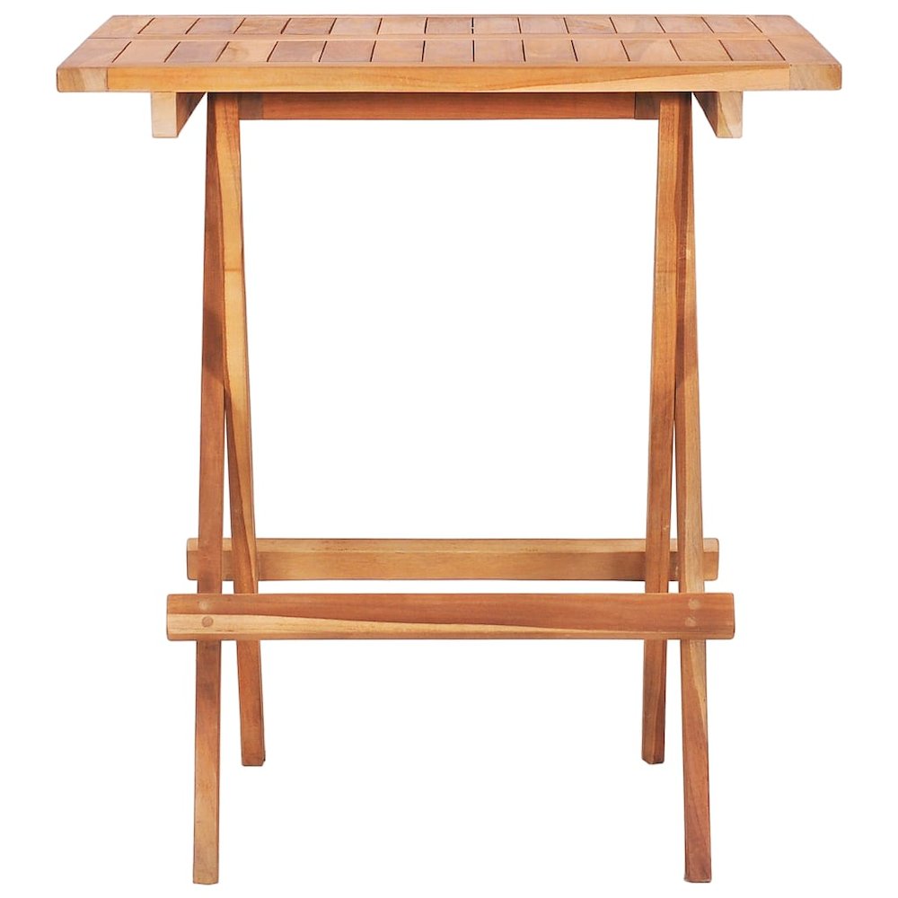 Bistro Table Natural Teak Solid teak wood 23.6x23.6x25.6 in. Picture 3