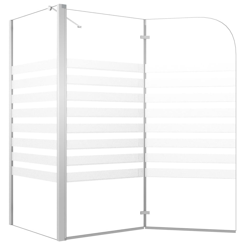 vidaXL Bath Enclosure 47.2"x26.8"x51.2" Tempered Glass Stripe. Picture 7