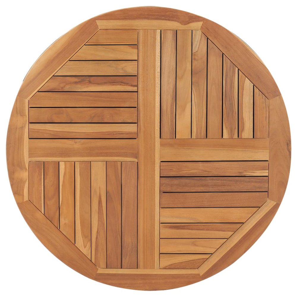 Tabletop Natural Teak Solid teak wood 35.4 in diameter Durable. Picture 6